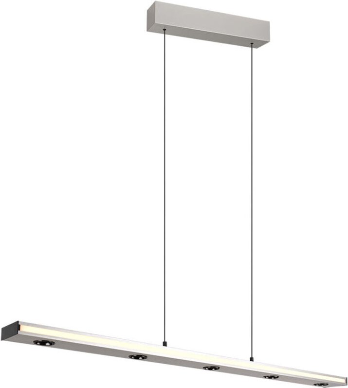 Thumbnail - Pendellampe Hängeleuchte Wohnzimmerlampe Nickel up and down Dimmbar H 200 cm