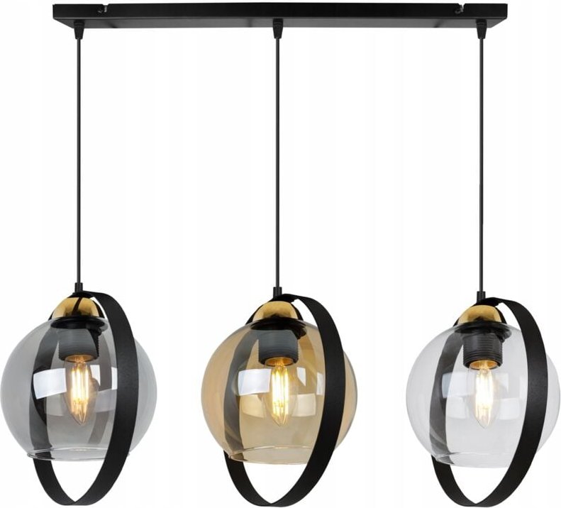 Moderne Glas-Hängelampe Ringe Mix