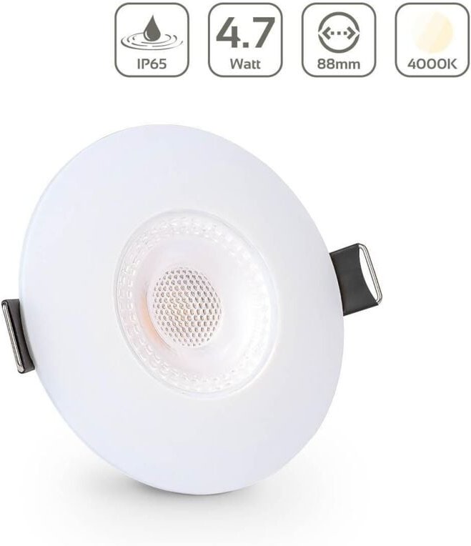 LED Einbaustrahler IP65 4,7W - Farbe: weiß - Lichtfarbe: 4000K