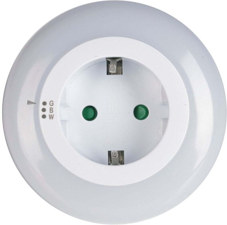 Thumbnail - LED-Steckdosenleuchte Nachtlicht Lichtsensor 3 Farben Beleuchtung - Maxxmee