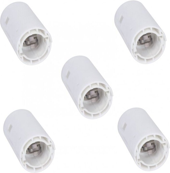 5er Set B22 Polyamid Automatik Steckdosen, weiß DEBFLEX