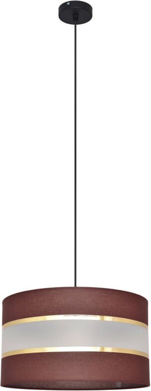Helen Zylindrische Pendelleuchte Braun, Gold, Schwarz 35cm - Helam