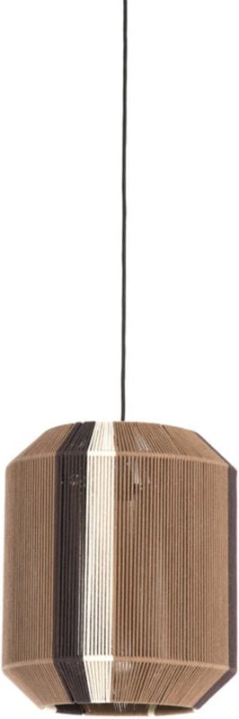 Light&living - hängeleuchte - Kozana - braun - textil - E27 -