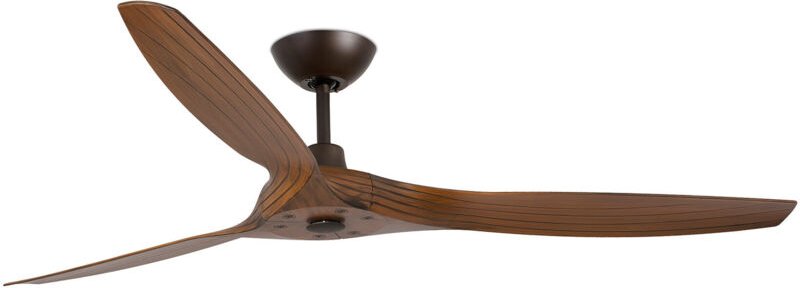 Faro Morea Großer Deckenventilator mit 3 Flügeln, Dunkelbraun, Walnuss, Wiz Smart System