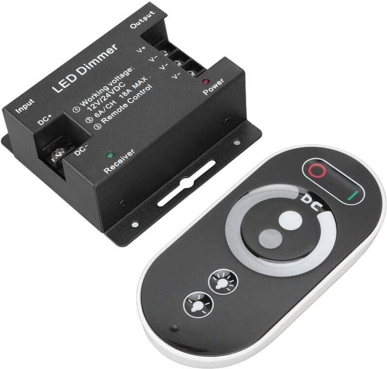Berührungsempfindlicher, drahtloser LED-Dimmer mit Funkfernbedienung, LED-Lichtsteuerung, 12V/24V-Gleichstrom-Fernbedien...