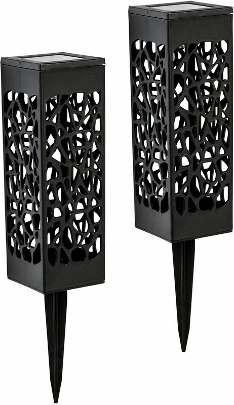 Led Solar Schattenlampe - 2er Set - Deko Lampen in warmweiß