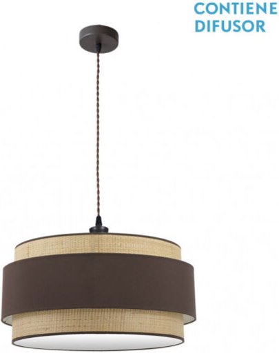 Hängeleuchte kandy 3xe27 natur/braun regx60x60 cm