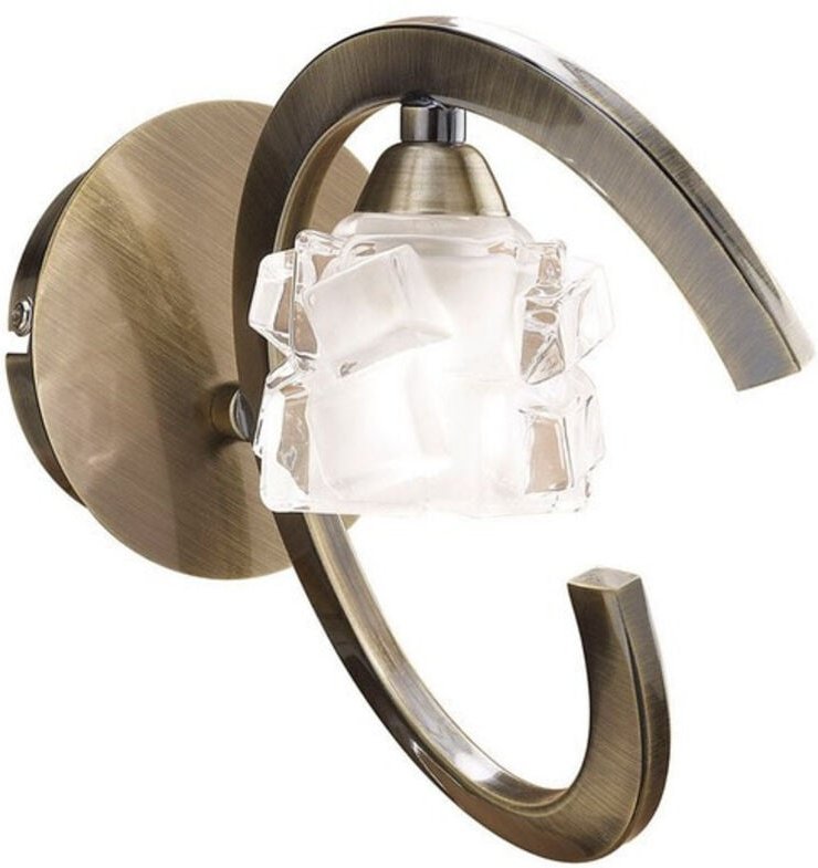 Inspired Mantra Fusion Ice Ice Wandleuchte 1 Licht G9 Antikmessing