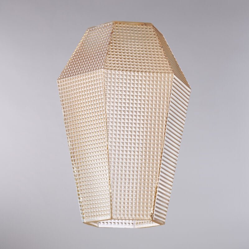 Thumbnail - Diffusore in vetro soffiato ambra con decoro in rilievo H.27 - Ø20