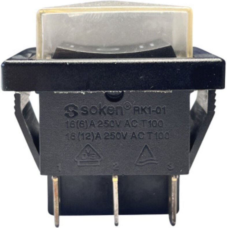 SOKEN Wippschalter 250V 16A 6Pin Schalter mit Abdeckung