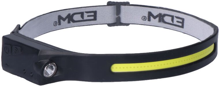 Wiederaufladbare EDM Stirnlampe mit COB-Sensor - 36127