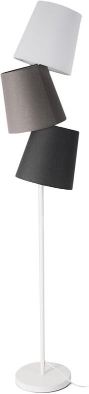 Moderne Stehlampe 3 Lichter aus Metall und Stoff Alma Colours