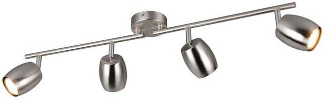 Deckenleuchte Wohnzimmerlampe Flurleuchte silber Metall GU10 4-flammig B 70,5 cm