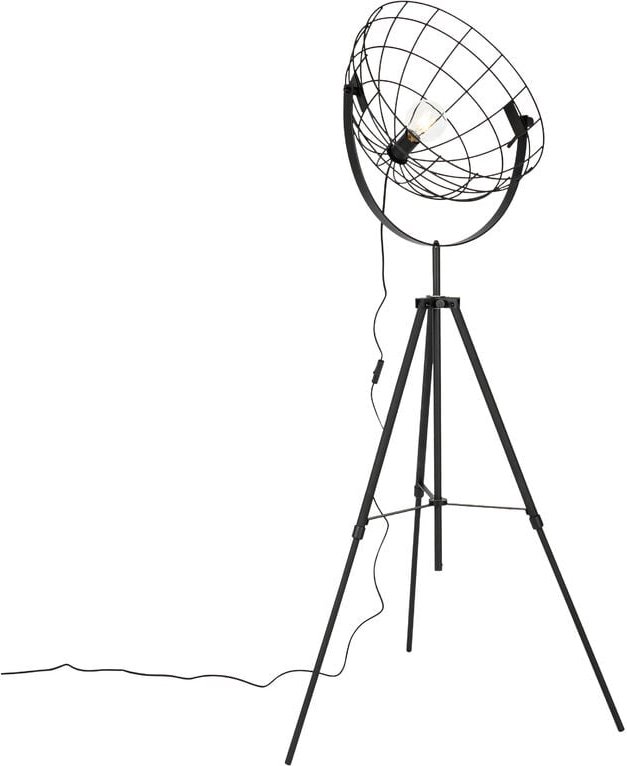 Industrielle Stativ-Stehleuchte schwarz 50 cm verstellbar - Hanze