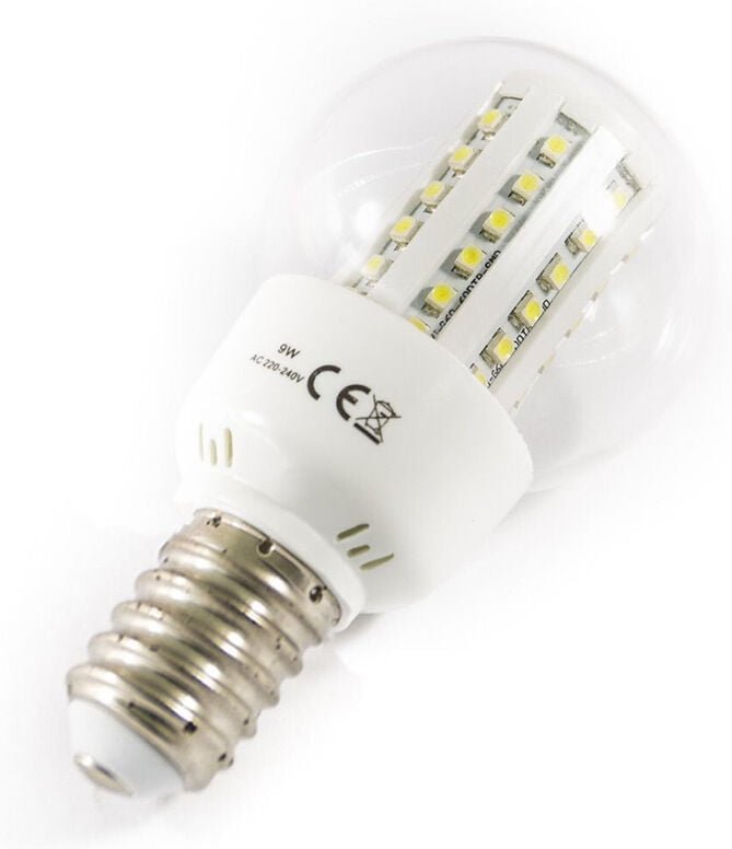 Trade Shop Traesio - Trade Shop - led-lampe mit 60SMD E27 E14 9W lange lebensdauer - warmes und kaltes licht -
