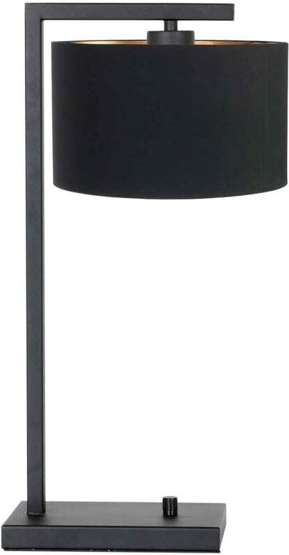 Tischlampe - Stang - schwarz - metall stoff - - Steinhauer