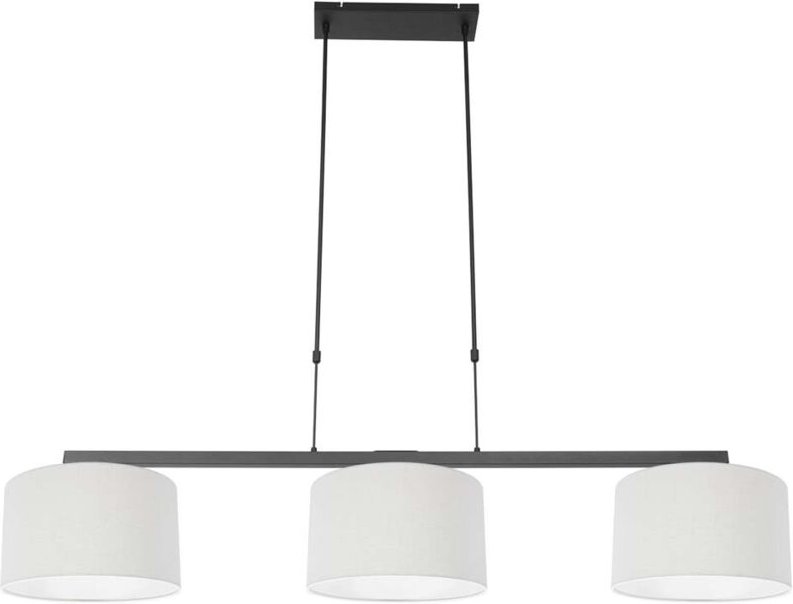 Hängeleuchte - Stang - schwarz - leinen metall - - Steinhauer