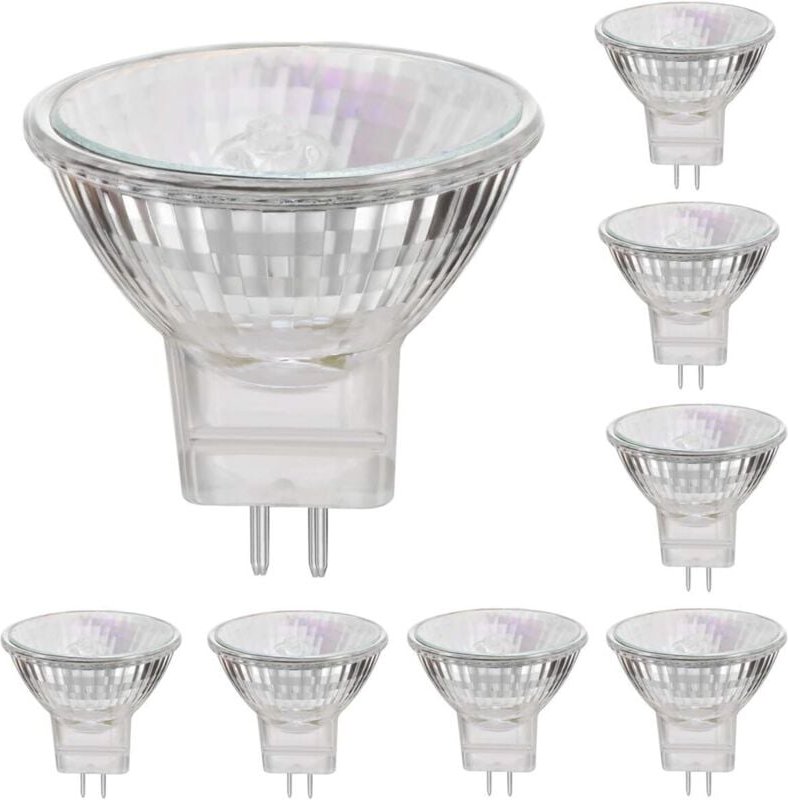 Andere Leuchtmittel (8er-Pack) MR11 12 V 35 W GU4 Halogen-Strahler, Bi-Pin-Sockel, dimmbare Glasabdeckung, 35 mm Durchme...