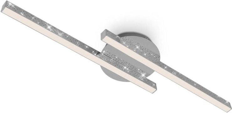 Briloner - led Deckenleuchte Wandleuchte Glitzerffekt 2-flammig 10,5W chrom Metall