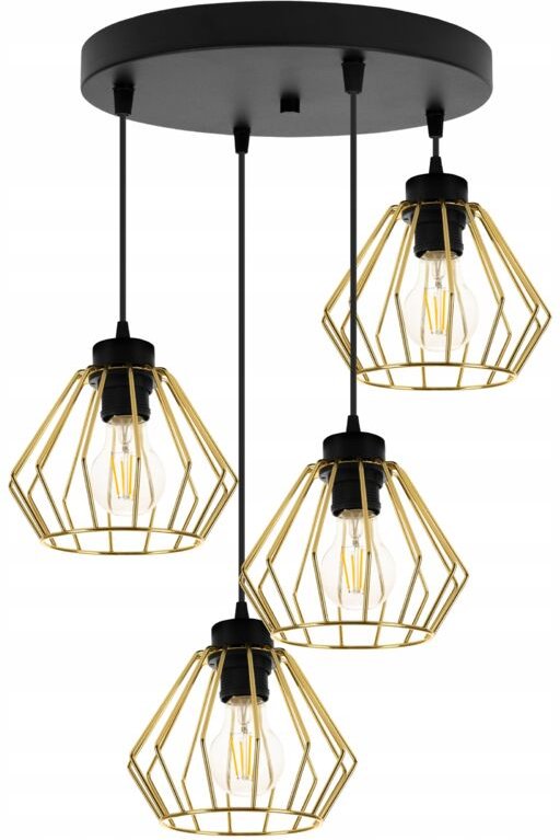 Deckenlampe Hängelampe Kronleuchter Gold Loft Druciak