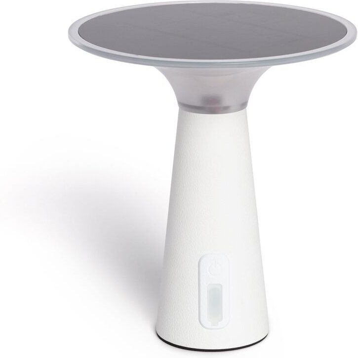 Led Solar-Tischlampe für Außenbereich 3W Tragbar mit wiederaufladbarem USB-Akku Soucha Weiß