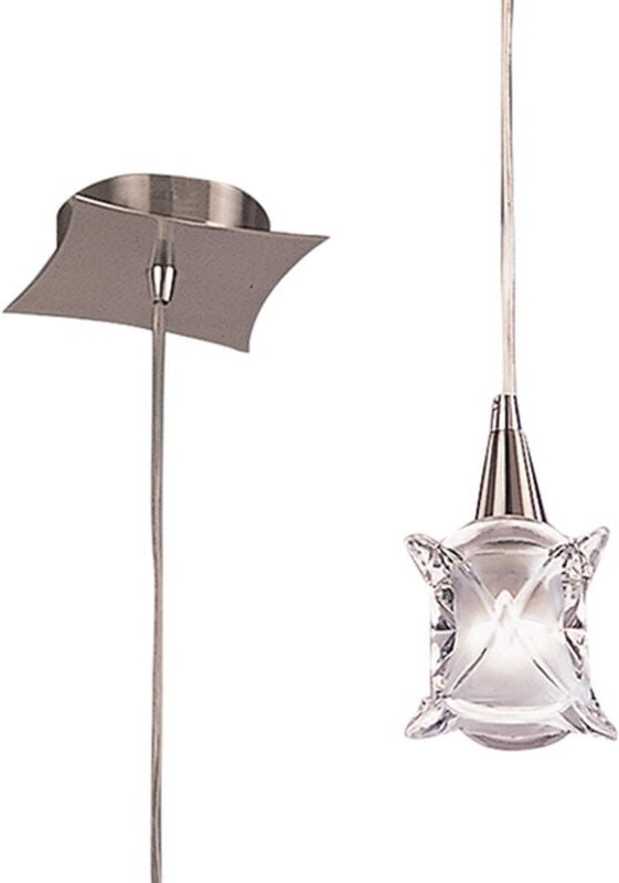 Inspired Rosa Del Desierto Quadratischer Anhänger G9, satiniertes Nickel