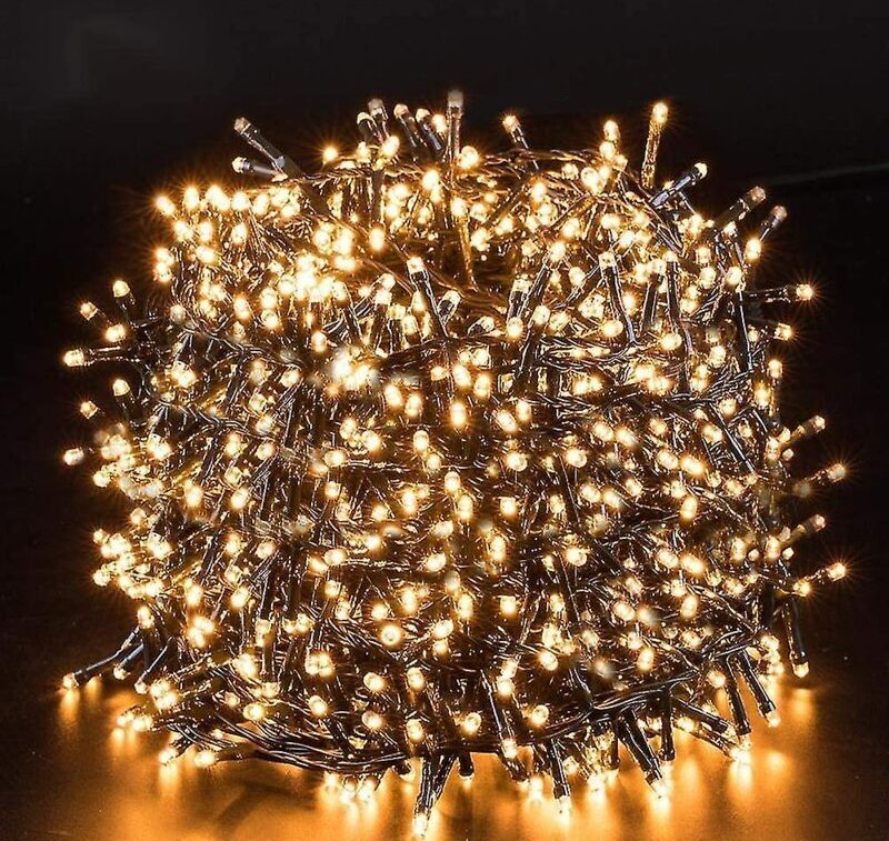 20 m lange LED-Lichterkette, Standardkabel, warmweiße Glühbirne, Stecker, Niederspannung, Lichterkette für den Innenbere...