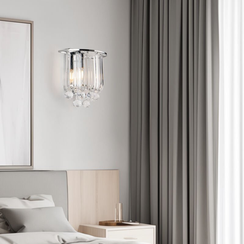 Wandleuchte Alnwick E14 Chromfarben [ Lux.pro