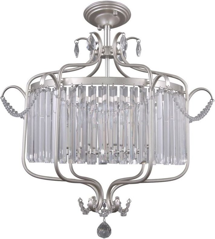 Italux Rinaldo - Klassischer hängender Anhänger Champagner Silber 6 Licht, E14