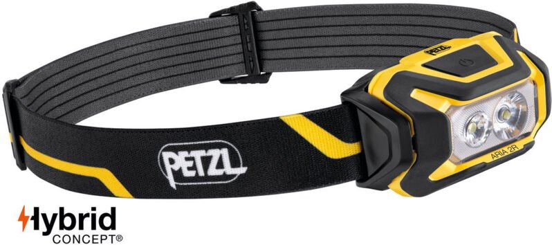 Kompakte Stirnlampe Petzl Aria 2R Wasserdicht - 450 Lumen - Camo - inkl. Batterie - E071AA00