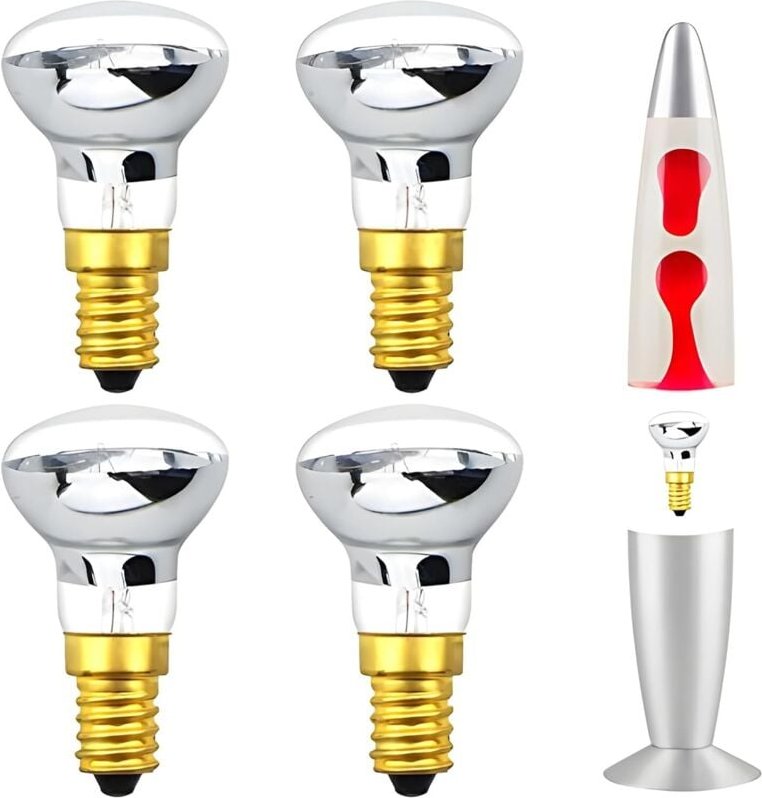 Thumbnail - 25 W E14 R39 Lavalampe, warmweiß, Reflektor, Glühbirne, warmweiß, SES, kleine Edison-Schraube, Glühlampe, Strahler (10er...