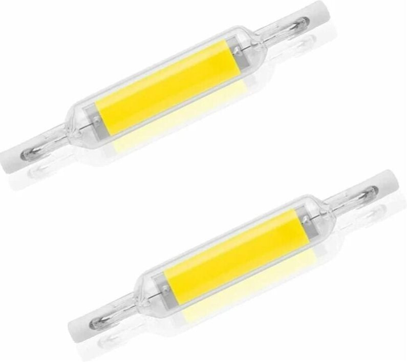 CCYKXA 2er-Pack R7S 10 W 78 mm LED-Leuchtmittel, dimmbar, Kaltweiß 6000–6500 K, 100 W Halogen-J78-Ersatz, doppelendiges ...
