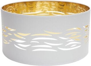 Hängeleuchte Schirm Nebel 1xe27 weiß-gold 40dx40dx20h