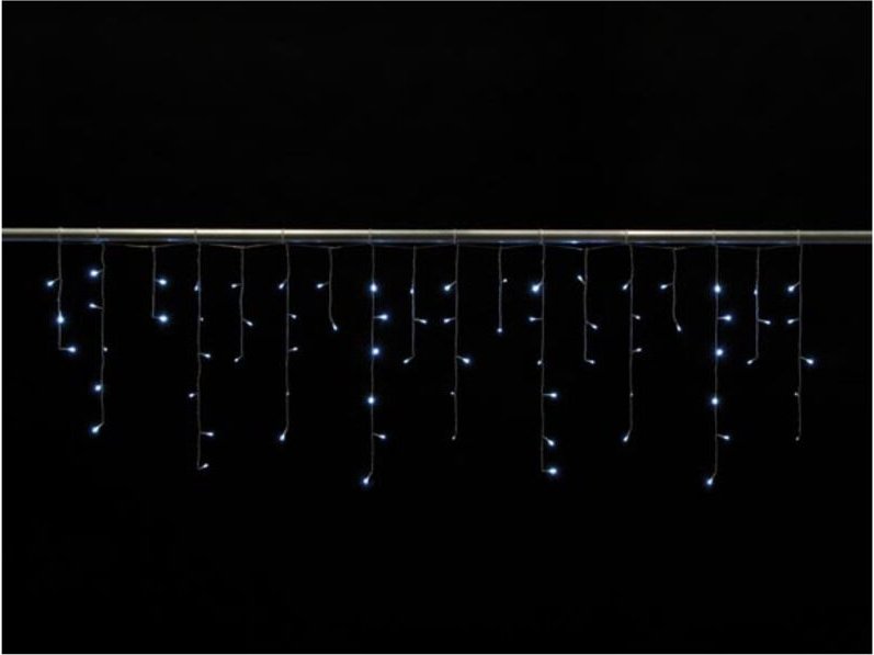 Cascade Light LED - 2 x 0,6 m - 72 weiße Lampen - Transparenter Kabel - Dimmer - 24 V