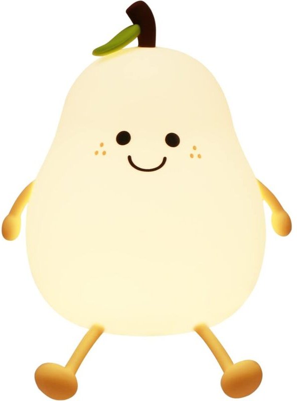 Crediri Nachtlicht in Glühbirnenform, buntes kreatives Licht, LED-Nachtlicht aus Silikon, Nachttischlampe mit Berührungs...