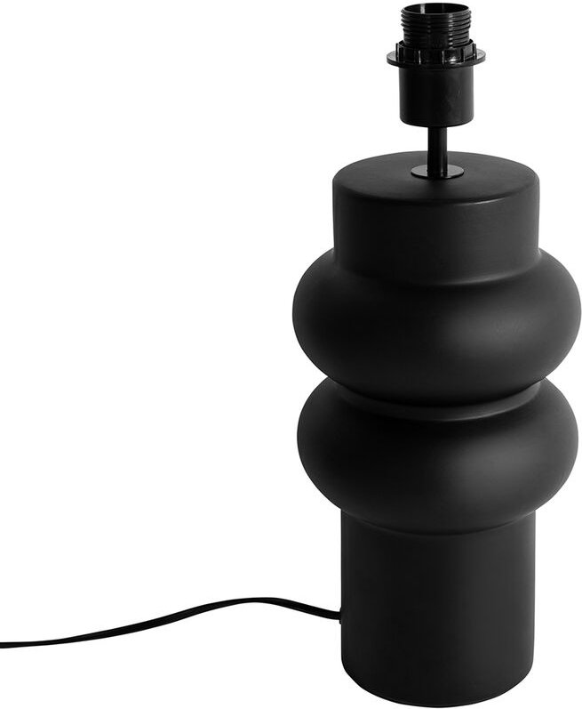 Design-Tischlampe aus schwarzer Keramik 17 cm ohne Schirm - Alisia