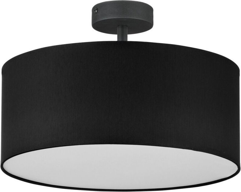 TK Rondo Halbbündige, zylindrische Deckenleuchte, 40 cm, Schwarz, 4 x E27