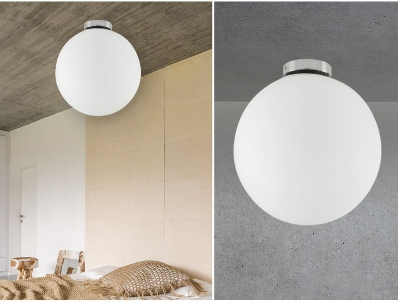 Fan Europe - Deckenleuchte city 1 flammig Glaskugel Weiß satiniert, ø 30cm