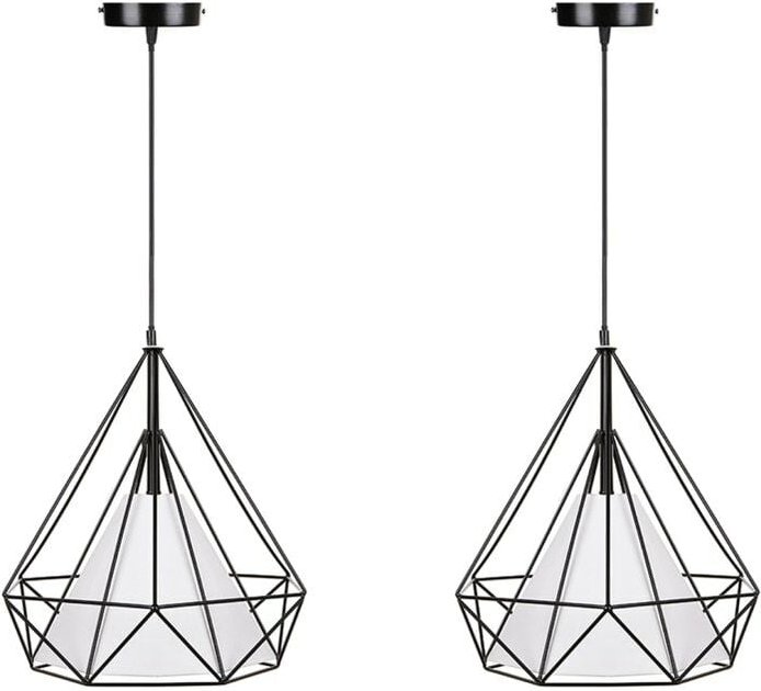 Konsimo - acos 2er Set Hängelampen im skandinavischen Stil , Schwarz