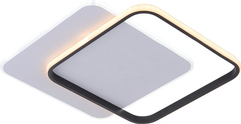 LED Deckenlampe Duo 36W schwarz 46 x 46 cm warmweiß-kaltweiß