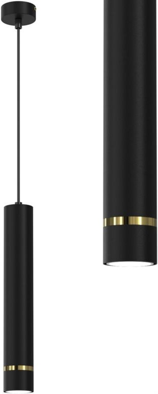 Gu10-Röhren-Hängelampe, schwarzgoldener Überhang