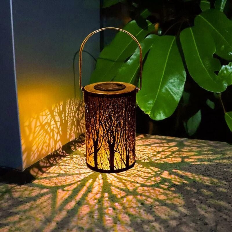 Solarlaterne für den Außenbereich, Solarlaterne für den Garten, wasserdichte Hängelampe, kabellos, wiederaufladbar, Late...