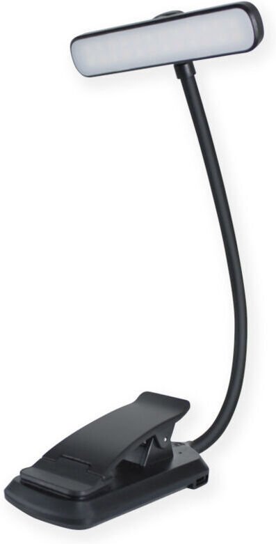 Ansteckbare Leselampe, LED-Buchleuchte, stufenlos einstellbare Helligkeit, 3 Farbtemperaturmodi, USB-C-aufladbar, 360° f...