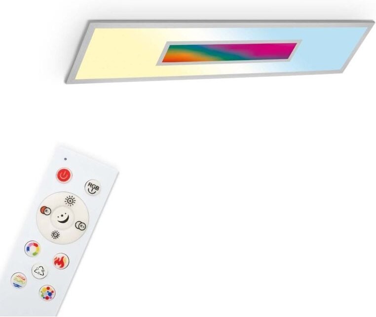 Led Panel rgb, led Deckenleuchte cct, Deckenlampe rgb Centerlight, Regenbogeneffekt, Fernbedienung, Dimmbar, Silberfarbi...
