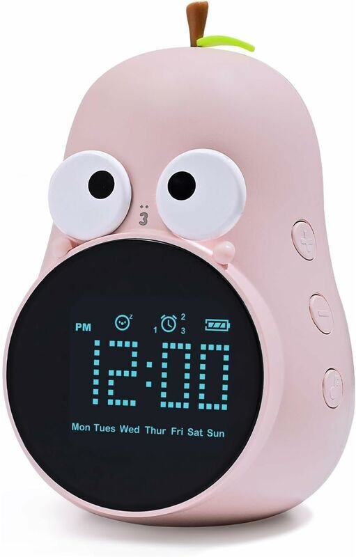 Leuchtender Kinderwecker, niedliche Glühbirne, kreative Nachttischlampe, programmierbares Nachtlicht mit Schlummer- und ...