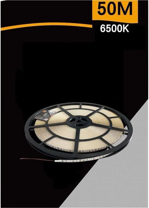 Trade Shop - led-streifen SMD2835 spule 50 meter 24V IP20 licht 6500K 3000K 4000K 50M-24V-120 -