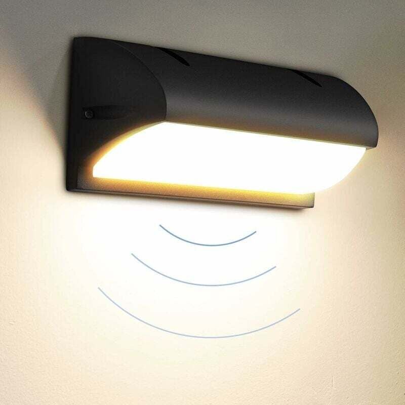 18W Außenwandleuchte mit Bewegungsmelder, Moderne Innen-/Außenwandleuchte, 3000K IP65, Außenwandleuchte für Garten, Hof,...