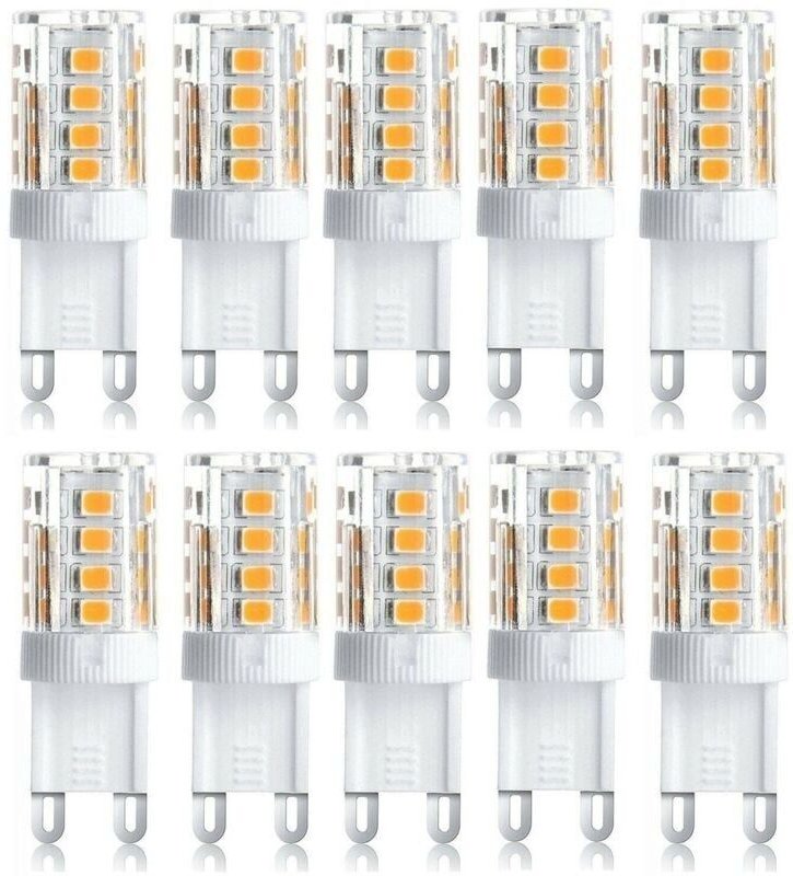 10er Pack LED Strahler, LED Dekoleuchte, G9 LED Birne, 5W Warmweiß, Energiesparende LED Leuchtmittel, Ersatz Halogenlamp...