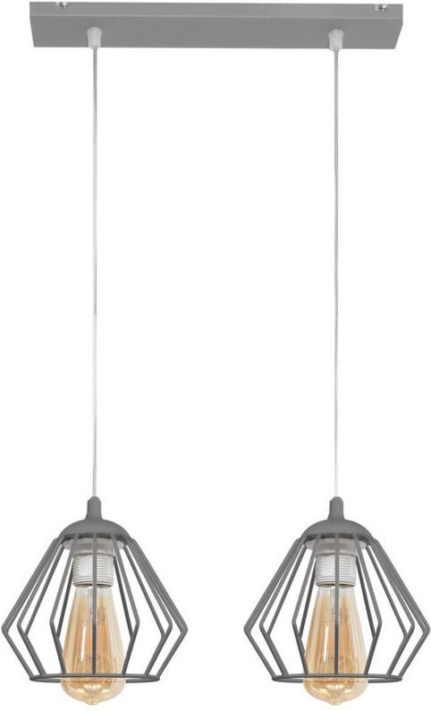 Agat Straight Bar Pendelleuchte Grau 40cm - Helam