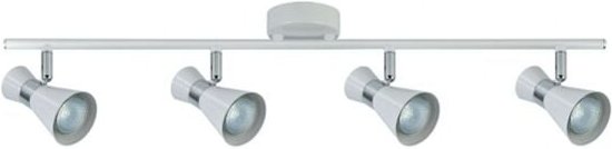 Fabrilamp - Neu maximo Bad-Lichtleiste 4 Strahler, weiß-chrom